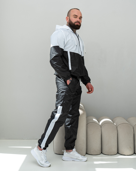 Костюм плащівка ультра чорно-білий S XXL