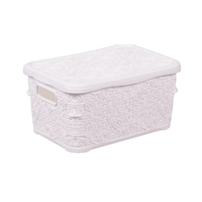 Кошик 10л з кришкою білий Lace ELIF