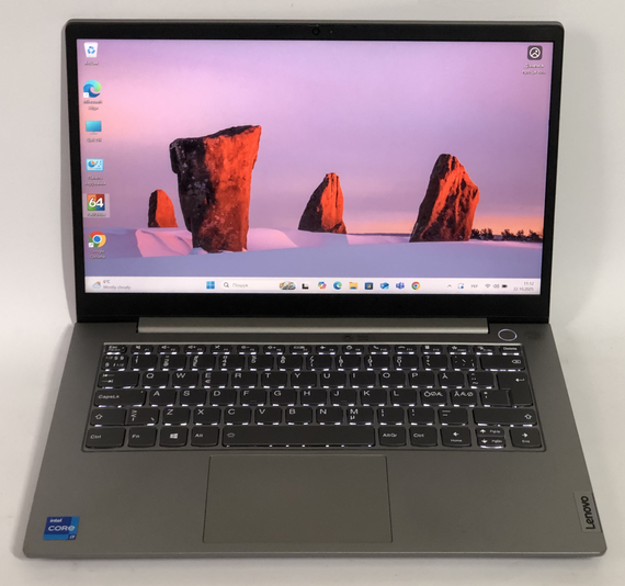 Ультрабук Б-клас Lenovo ThinkBook 14 G2 ITL / 14" (1920x1080) IPS / Intel Core i5-1135G7 (4 (8) ядра по 2.4 - 4.2 GHz) / 8 GB DDR4 / 256 GB SSD NVMe / Intel Iris Xe Graphics / WebCam / Win 10 Pro б/в | Зображення 1