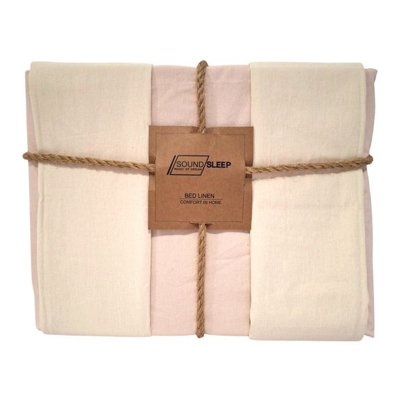 Комплект постільної білизни SoundSleep Stonewash Doble Pink Milk Сімейний 160х220 см рожево-молочний (2800004763684) | Зображення 2