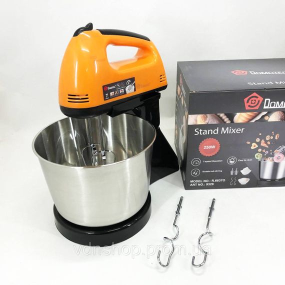 Миксер для производства теста для блинчиков Domotec R6637O 250 W Бытовой миксер кухни TV-36 | Зображення 3