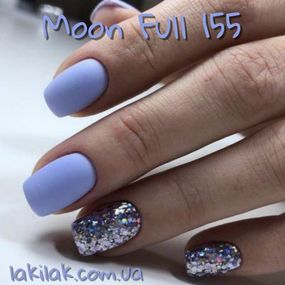 Гель-лак Moon Full №155 повітряний синій 8мл