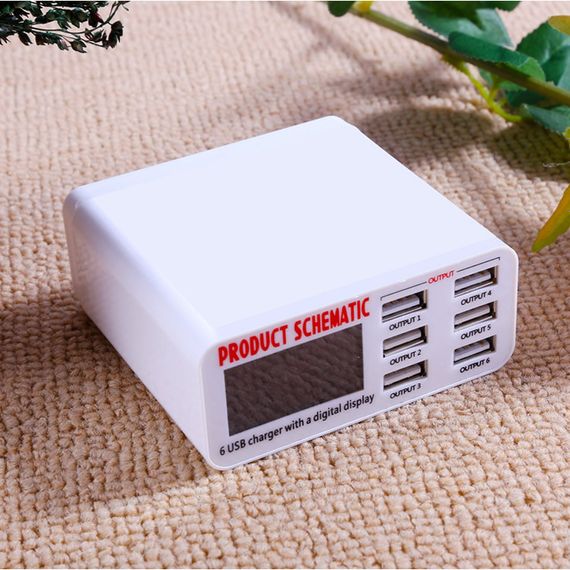Зарядная станция WLX-896 USB2.0 (5xUSB 5V/8A, 1xUSB QC3.0) | Зображення 4