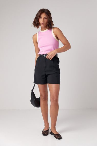 Женская майка с контрастной окантовкой - розовый цвет, M (есть размеры) | Зображення 2