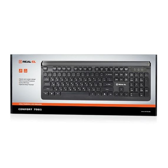 Клавіатура REAL-EL 7085 Comfort Black | Зображення 3