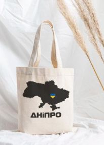 Еко сумка шопер Мерч Крафт Дизайн 34х38см ручка 60см з принтом Україна дніпро