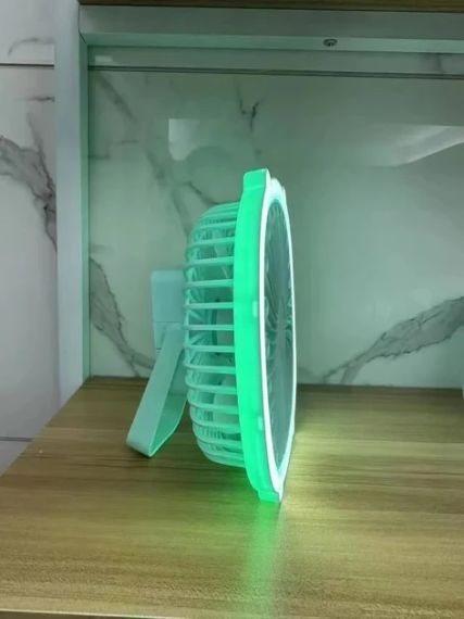 Портативний вентилятор акумуляторний із кільцевою лампою Breeze Silent Fan бездротовий, 3 режими, регулювання | Зображення 8