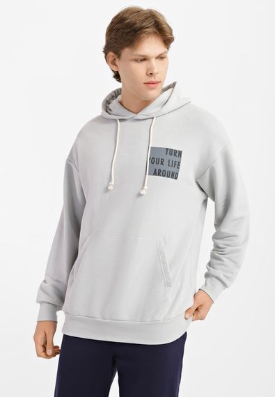Худі для чоловіків світло сірий, 2XL