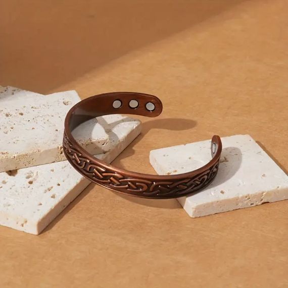 Магнитный браслет в Винтажном Стиле с Регулируемым Магнитным Заклепом из Бронзы | Зображення 8