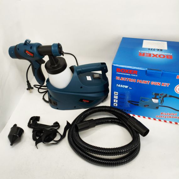 Краскопульт електричний для стін 1650 Вт Boxer BX-771 електричний фарборозпилювач VL-98 | Зображення 6