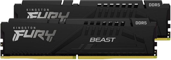 Память ПК Kingston DDR5 16GB KIT (8GBx2) 6000 FURY Beast Black EXPO KF560C36BBEK2-16