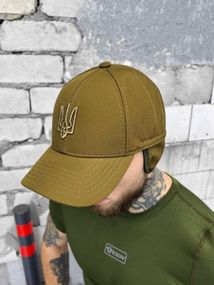 Бейсболка мужская тактическая  softshell на флисе с ушами  Койот ВТ7467