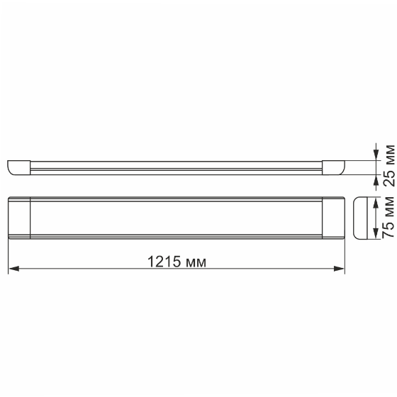 LED Світильник лінійний 54W 1,2м 5000К 220V VL-BN-54125 Videx | Зображення 2