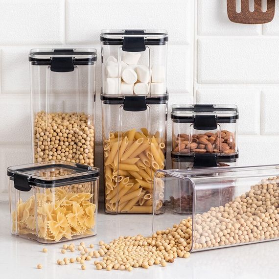 Органайзери для сипучих кухни Food Storage Container 7 Контейнерів | Набір пластикових контейнерів для круп | Зображення 1