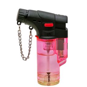 Зажигалка С Острым Пламенем Прозрачная Красная