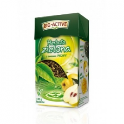 Чай зелений листовий розсипний Big-Active з грушею і календулою, 100 г, Польща