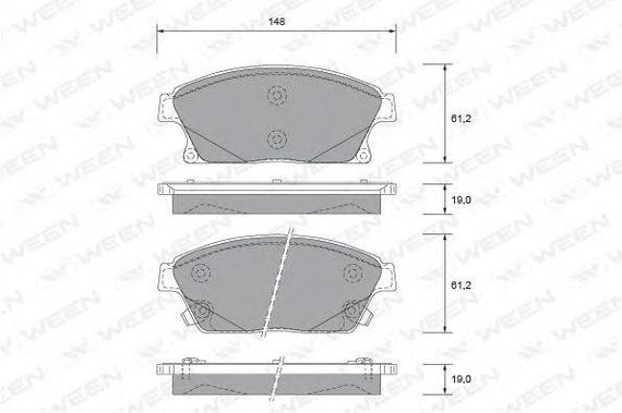 Колодка гальм. диск. CHEVROLET CRUZE 09- передн. (вир-во Mando) MANDO MPD30 на OPEL ASTRA J Sports Tourer
