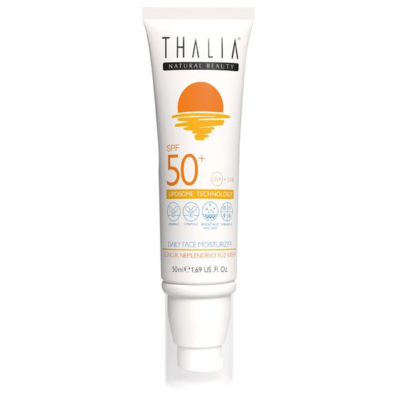 Солнцезащитный увлажняющий крем-протектор THALIA для лица SPF 50+  50 мл