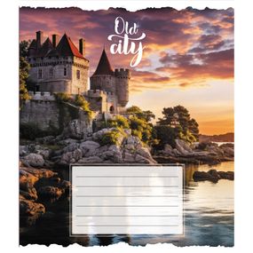 Тетрадь общая "Старый город" 096-630039K-4 в клеточку, 96 листов