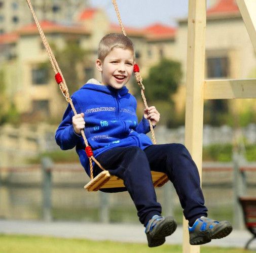 Детские садовые качели KRUZZEL на канатах, для дома и сада, деревянное сиденье | Зображення 9