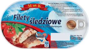 Філе оселедця в томатному соусі, 170 г, Польща, ж/б, з вітаміном Омега 3