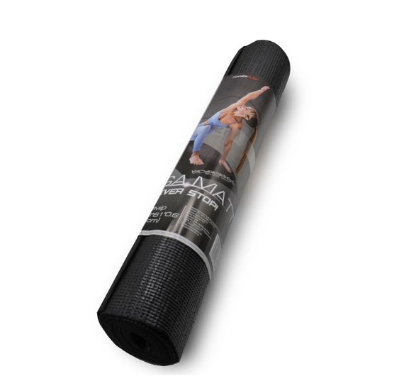 Килимок для йоги та фітнесу PowerPlay 4010 PVC Yoga Mat Чорний (173x61x0.6) | Зображення 6