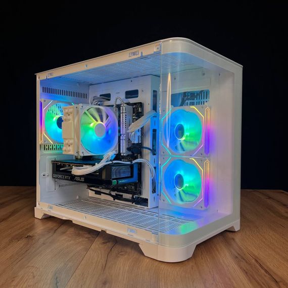 Збірка на замовлення: ігровий ПК GameMax Hype-M White Tower / AMD Ryzen 5 7500F (6 (12) ядер по 3,7 - 5,0 ГГц) / 32 ГБ DDR5 / 1000 ГБ SSD M.2 / nVidia GeForce RTX 5060, 8 ГБ GDDR7, 128-bit / 650 Вт | Зображення 2