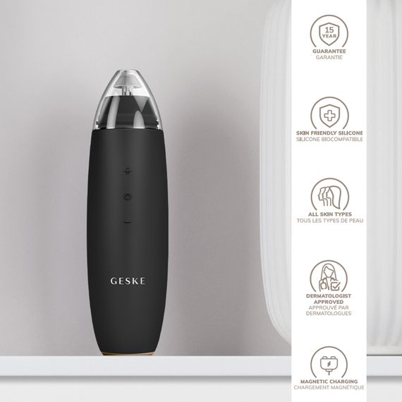 Мікродермабразійний пристрій для видалення чорних цяток GESKE MicroDermabrasion Blackhead Remover 7в1 starlight, Сірий | Зображення 2
