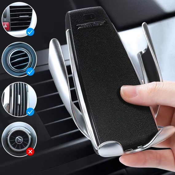 Автомобільний тримач із бездротовою зарядкою Penguin Smart Sensor S5 / Тримач заряджання для телефону в машину | Зображення 1