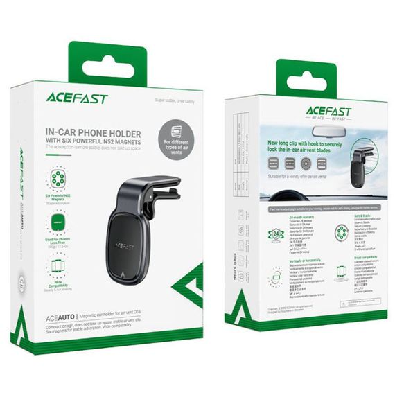 Автотримач Acefast D16 magnetic for air vent Metal gray | Зображення 4