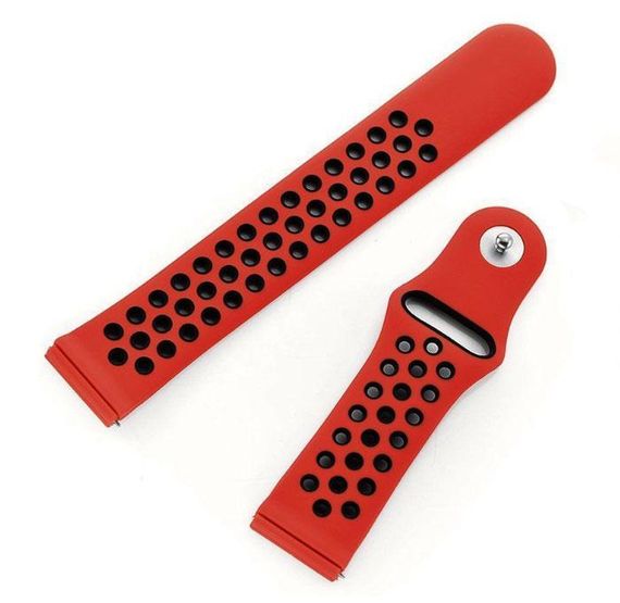 Спортивный ремешок Primo Perfor Sport для Garmin Vivoactive 3 / Vivomove HR / Forerunner 245/645 - Red&Black | Зображення 1