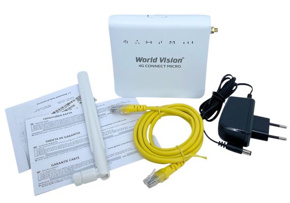 Роутер 3G 4G 150 Мбіт/с World Vision Connect micro слот для сім карти вихід під антену | Зображення 3