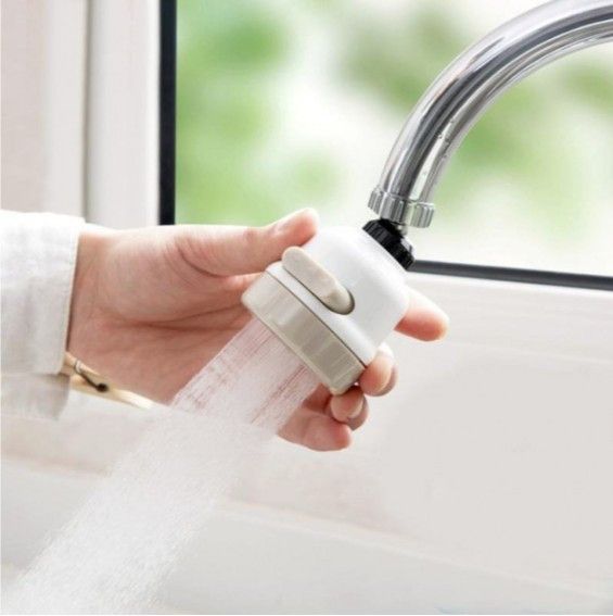Поворотный аэратор-насадка на кран для экономии воды Homegoods H23 3 режима распыления, для крана | Зображення 5