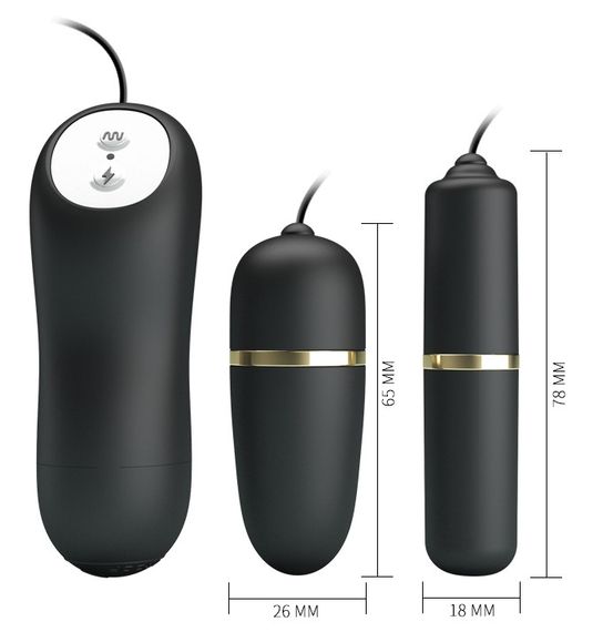 Віброяйце-електростимулятор Pretty Love Double Vibro-Bullets, BI - 014878 Sex Aura | Зображення 5