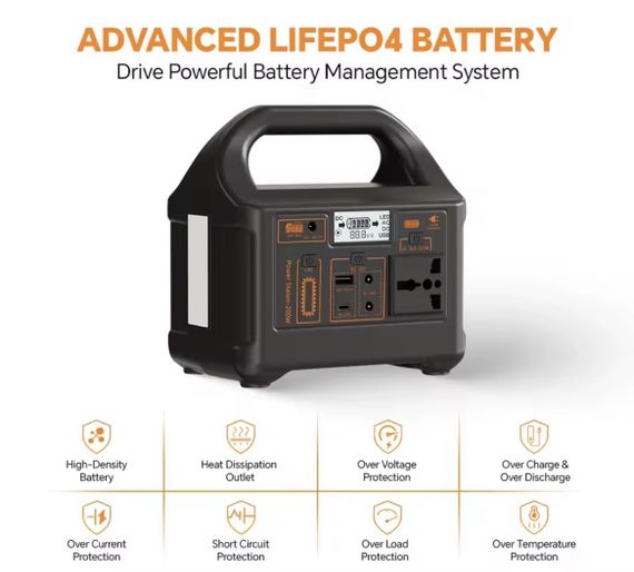 Портативна електростанція 200W — LiFePO4 батарея, з функцією UPS, розеткою 220В, швидкою зарядкою PD та сонячним входом. | Зображення 6