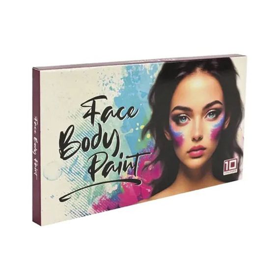 Детский набор аквагрима Cel-2503 палетка, кисточка, 10 цветов