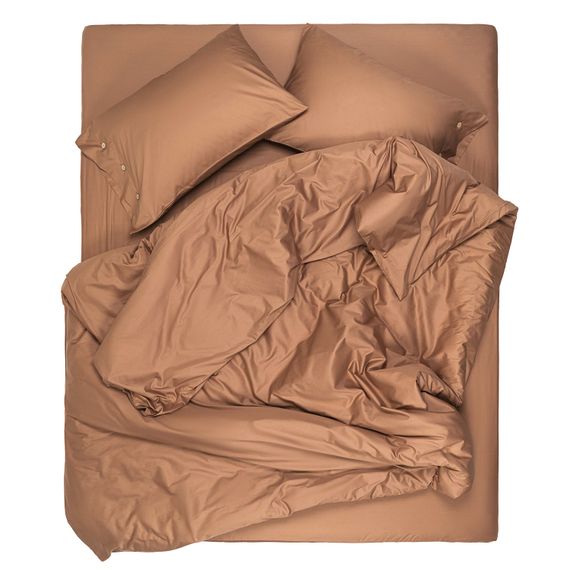 Простирадло ARDESTO на резинці Mix&amp;Match, 180x200+30см, 100% бавовна, сатин, шоколад (ART1820FSH) | Зображення 6