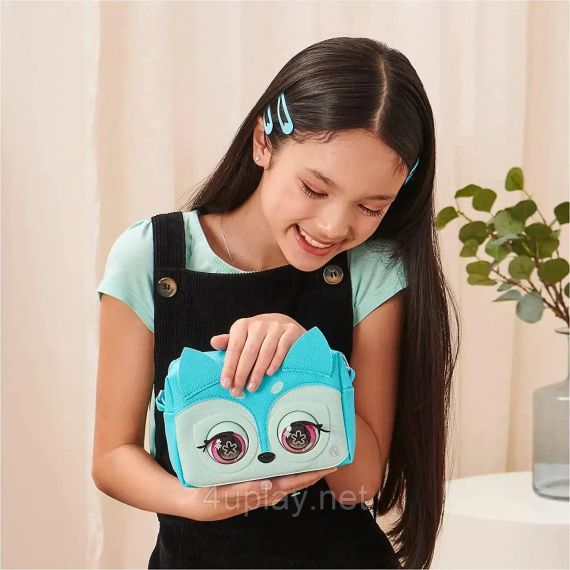 Интерактивная сумочка кошелек Голубая лисичка Оригинал Purse Pets Fierce Fox Interactive Kids Purse | Зображення 7