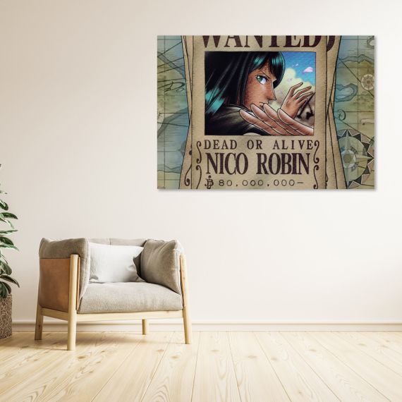 Плакат-постер з принтом Кавун One Piece Ван-Піс Розшуковий лист Nico Robin Ніко Робін A4 ПЛ000678(A4) | Зображення 1