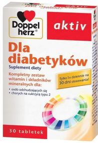 Doppelherz Актив для диабетиков – Комплекс для поддержания уровня сахара, энергии и обмена веществ, 30 таб.