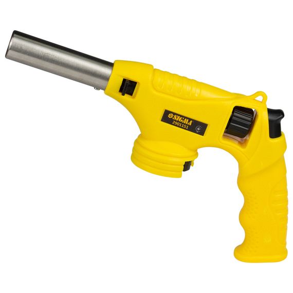 Пальник газовий Sigma турбо 360° з керамічним соплом, п'єзопідпалом та рукояткою Ø22мм 260мм (2901151)