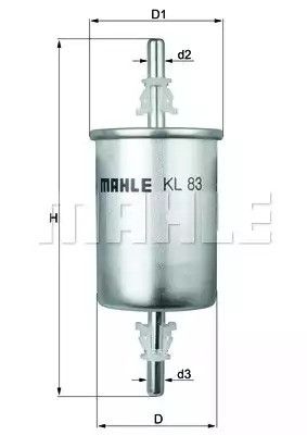 Фільтр паливний MAHLE/KNECHT Fiat, Opel, MAHLE/KNECHT (KL83) | Зображення 2