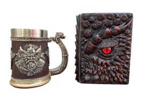 Подарунковий набір Кухоль 3D Берсерк-Вінінг і Блокнот 3D «Око Пламінного Дракона»