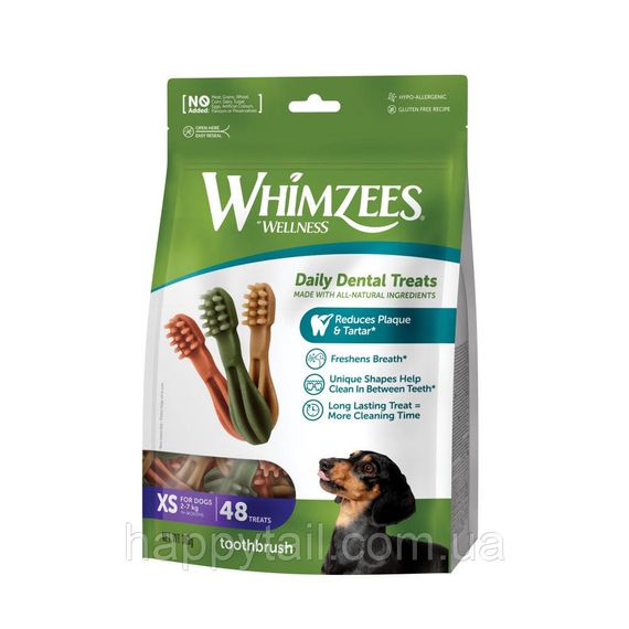 Лакомство Whimzees Toothbrush д/собак в виде зубной щетки XS 48 шт