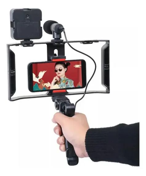 Комплект для блогінгу Video Making Kit AY49X для смартфона з мікрофоном та світлом | Зображення 2