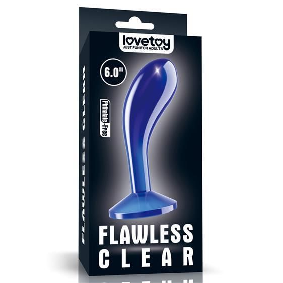 Масажер простати - Flawless Clear Prostate Plug 6" Blue sexstyle