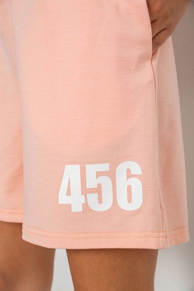 Шорты женские с принтом, цвет персиковый, 238R456 | Зображення 4