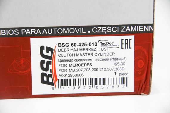 Циліндр зчеплення головний MB 207-410 (19.05 mm), BSG (BSG60425010) | Зображення 2