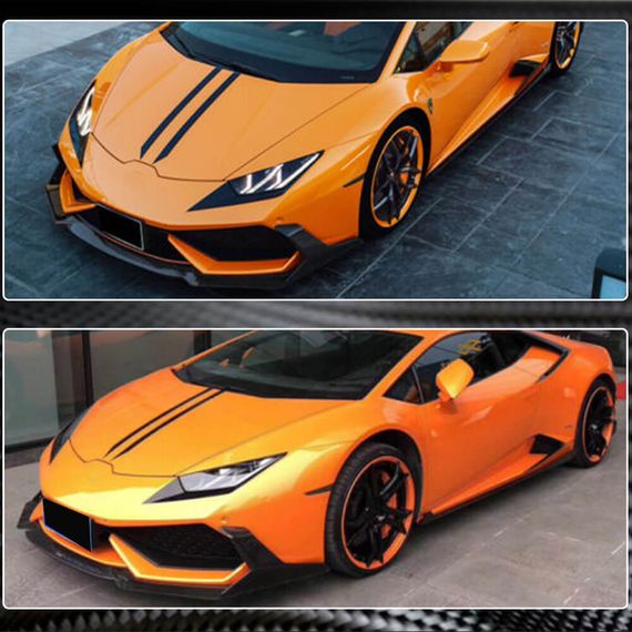 Накладка на передний бампер Lip V1 (Dry Carbon) для Lamborghini Huracan 2014- гг | Зображення 5