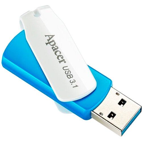 Flash Drive Apacer AH357 64GB (AP64GAH357U-1) Blue/White | Зображення 1